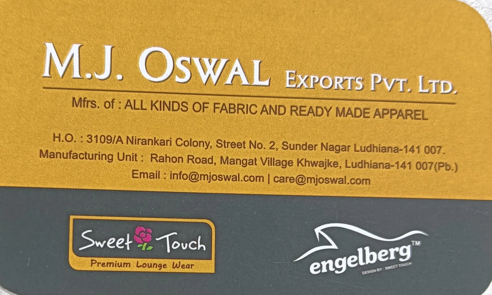 MJ OSWAL KNIT PVT LTD