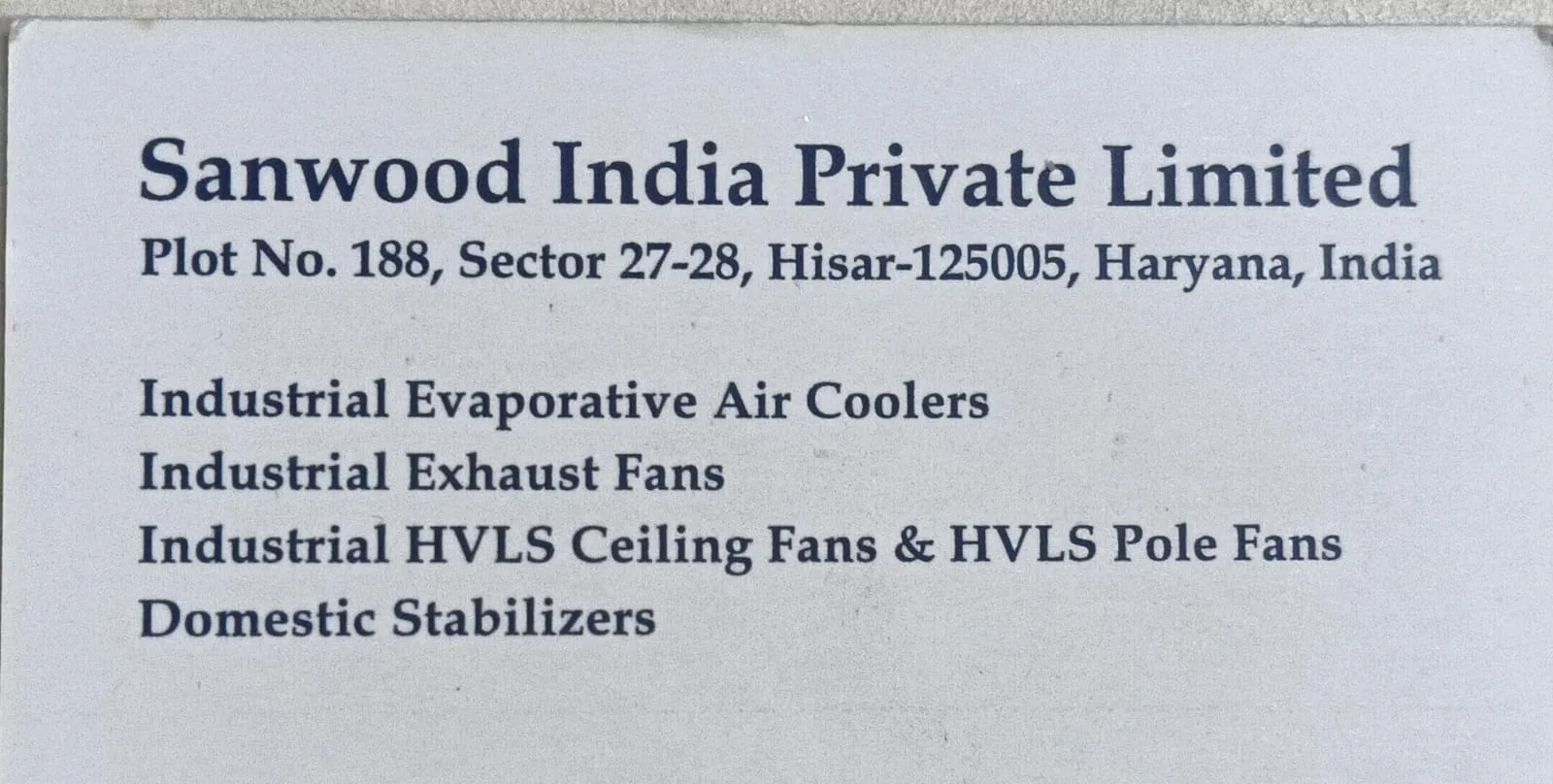 SANWOOD INDIA PRIVATE LIMITED