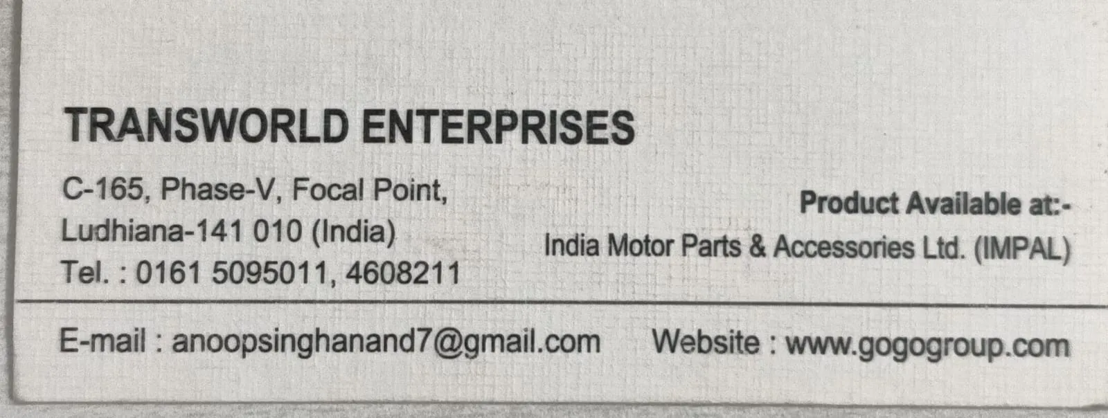 TRANSWORLD ENTERPRISES