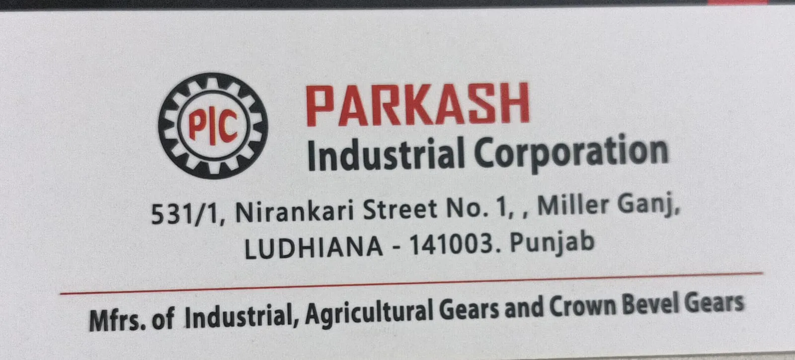 PARKASH INDUSTRIAL CORPORATION