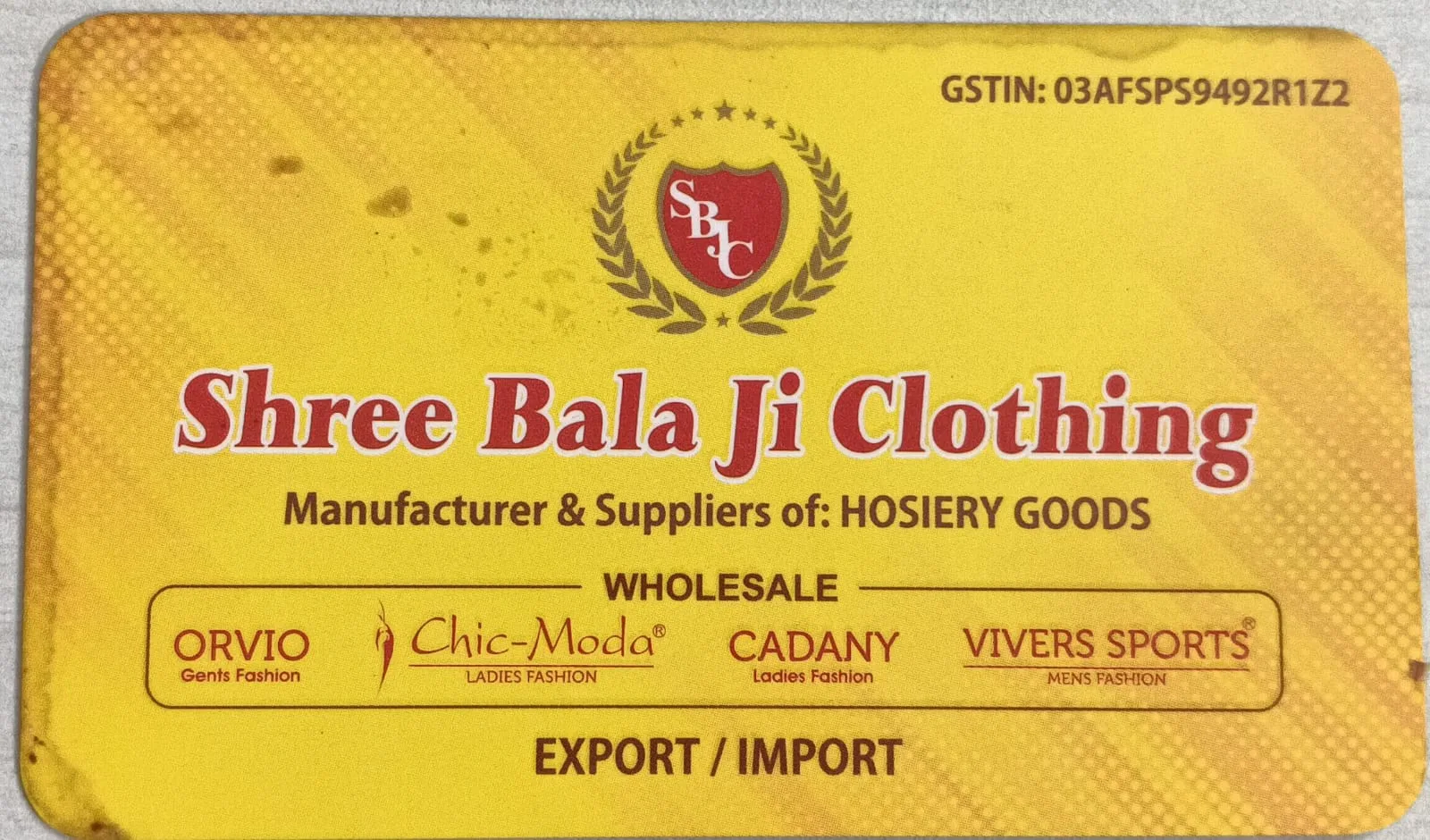SHREE BALA JI CLOTHING
