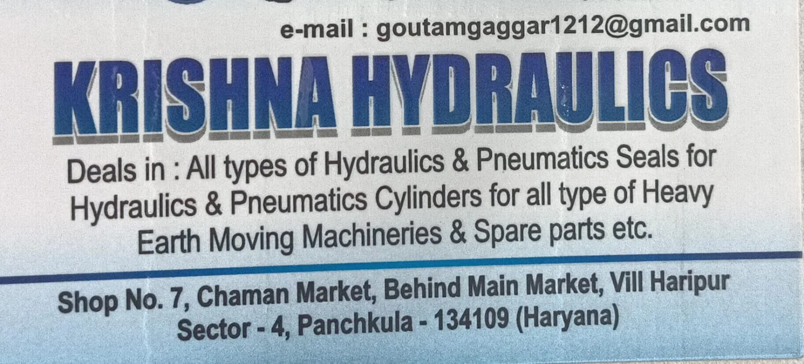 Krishna Hydraulics Panchkula