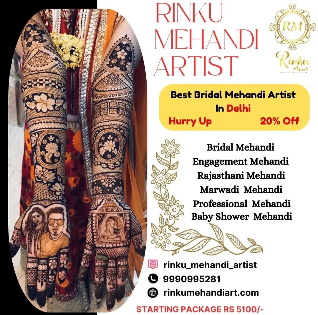 Elegant Mehandi Artist in Palam Vihar – Rinku Designs